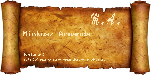 Minkusz Armanda névjegykártya